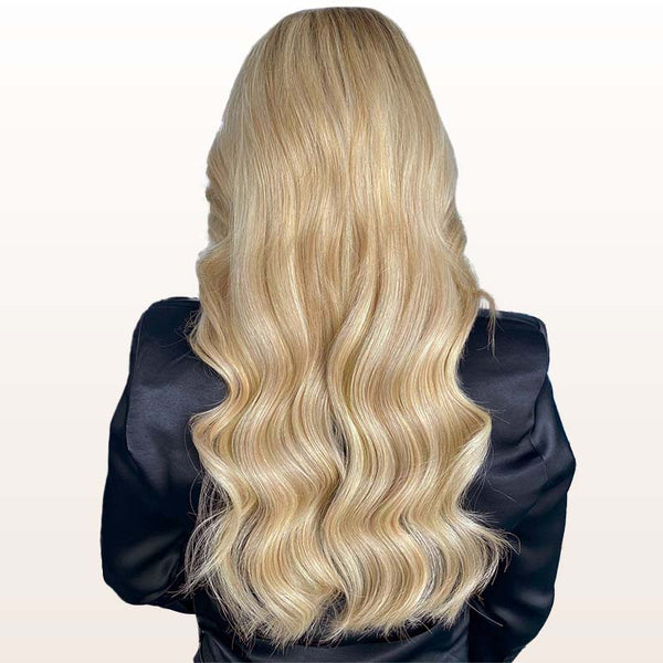 Light Blonde Highlighted Golden Blonde (16/22A) Tape in Hair Extensions