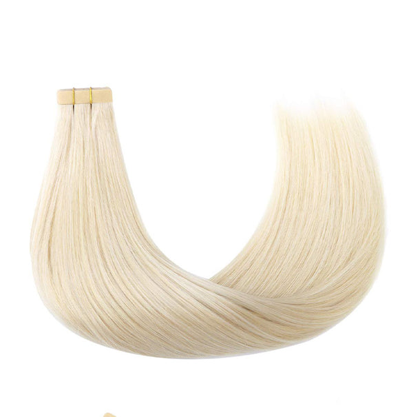 Platinum Blonde (60A) Tape in Hair Extensions