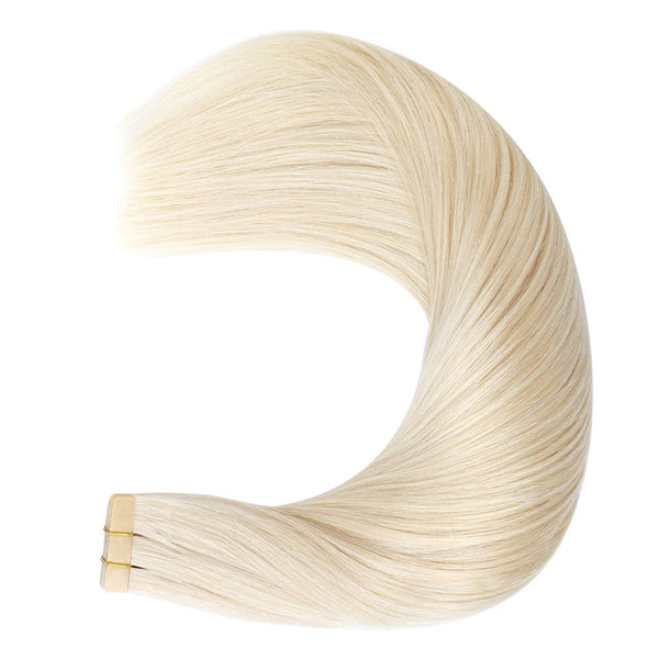 Platinum Blonde (60A) Tape in Hair Extensions