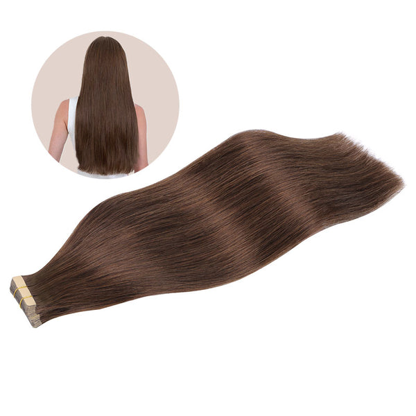 Chocolate Brown (4A) Tape in Hair Extensions