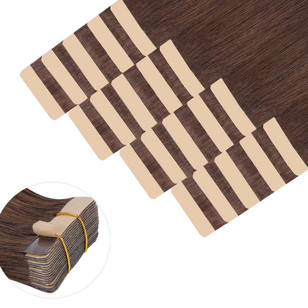 Chocolate Brown (4A) Tape in Hair Extensions