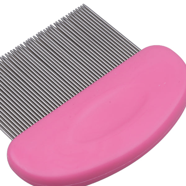 Pink Hair Extension Cleaning Comb – Removes Residue Adhesive