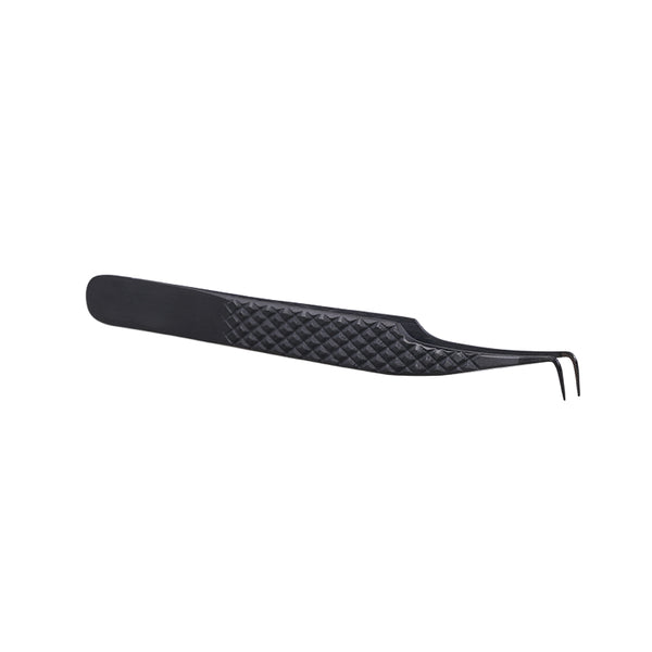 Black Stainless Steel Eyelash Applicator – Precision Lash Tweezers