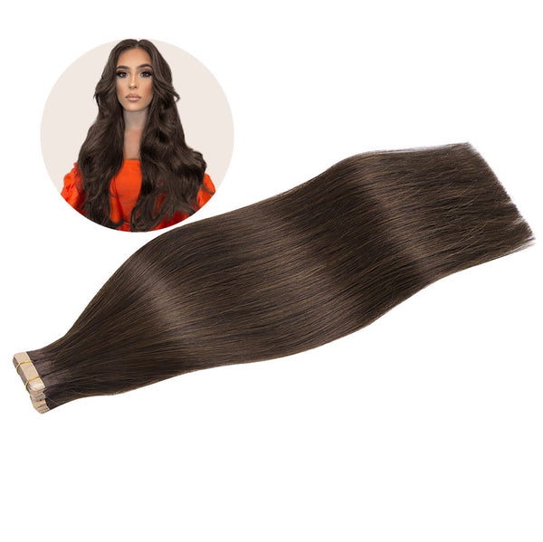 Light Dark Brown (2A) Tape in Hair Extensions