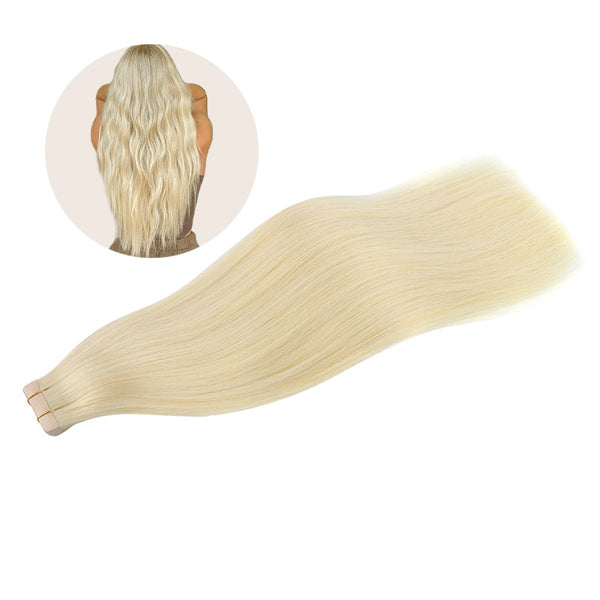 Bleach Blonde (613R) Tape in Hair Extensions
