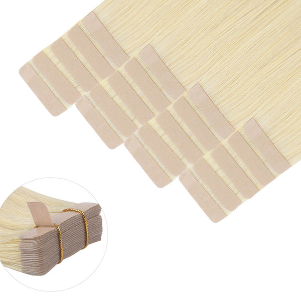 Bleach Blonde (613R) Tape in Hair Extensions