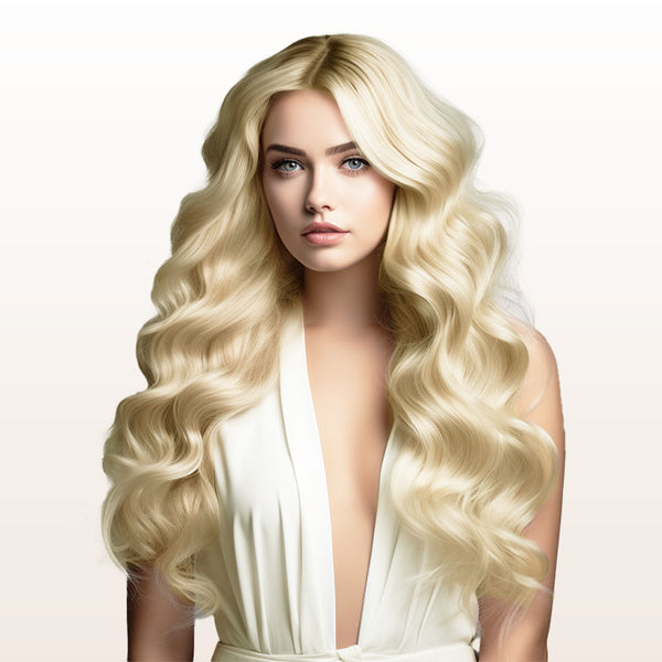 Bleach Blonde (613R) Classic Clip in Hair Extensions (120g)