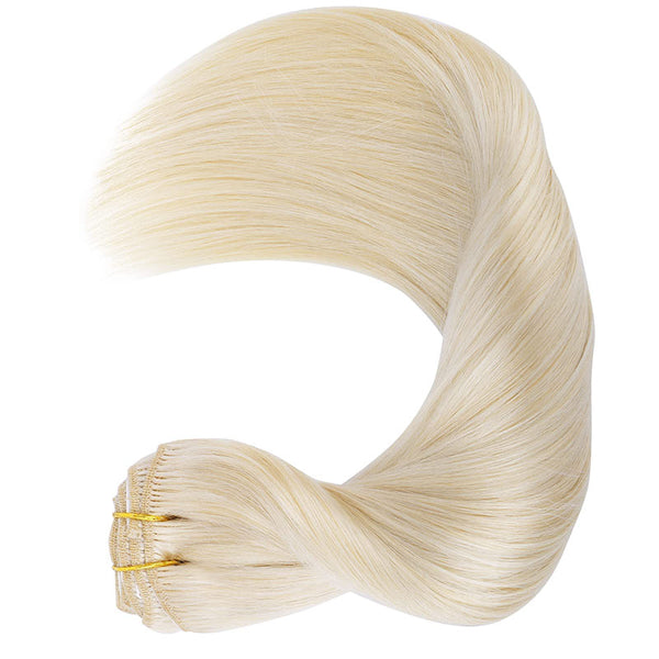 Platinum Blonde (60A) Classic Clip in Hair Extensions (120g)