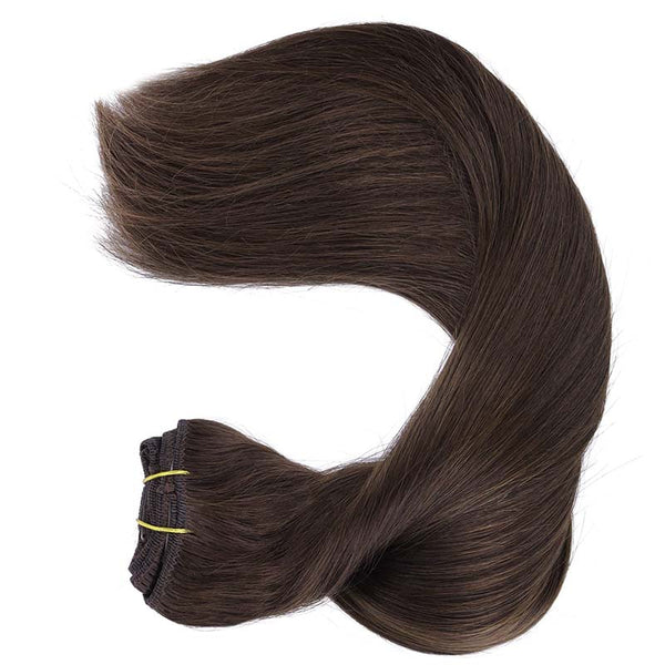 Light Dark Brown (2A) Classic Clip in Hair Extensions (120g)