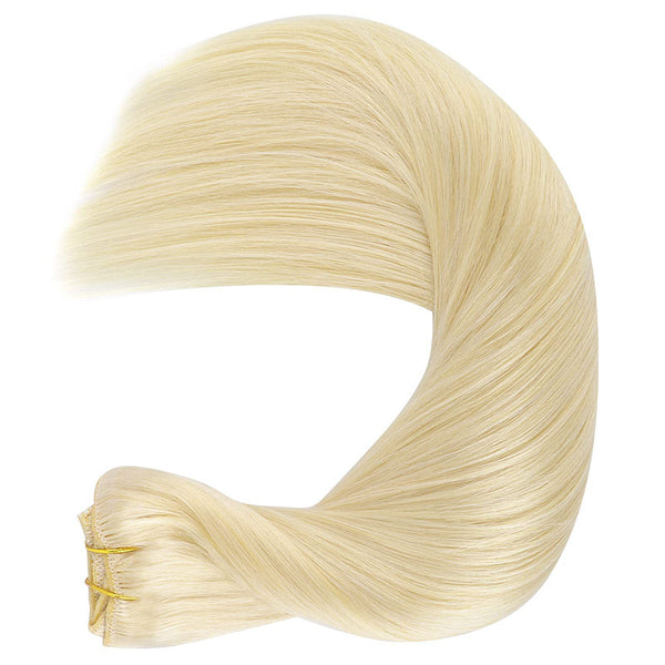 Bleach Blonde (613R) Classic Clip in Hair Extensions (120g)