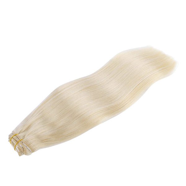 Platinum Blonde (60A) Classic Clip in Hair Extensions (120g)