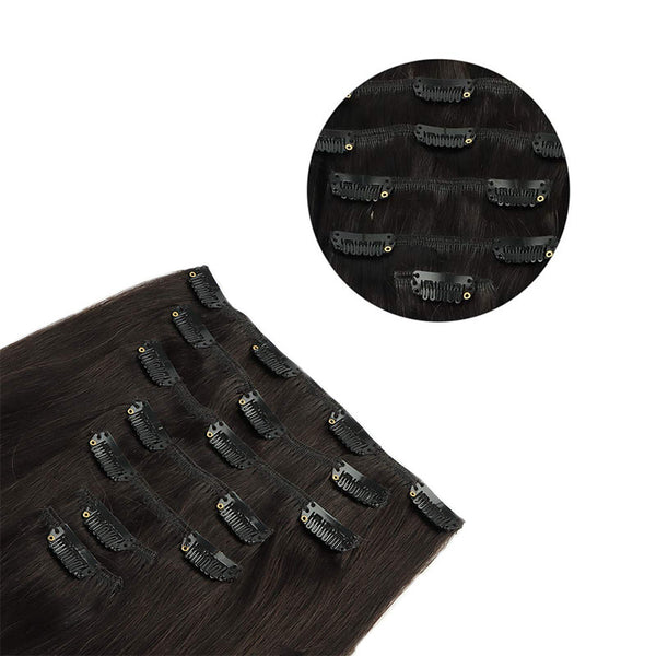 Dark Brown (2) Classic Clip in Hair Extensions (120g)