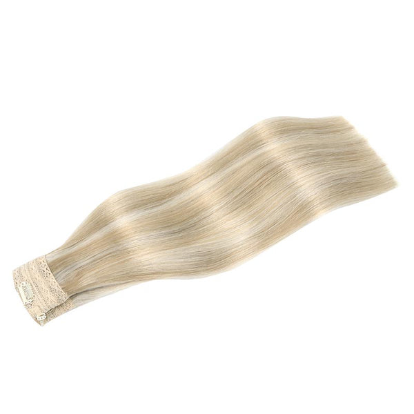 Dirty Blonde Highlighted Bleach Blonde (18A/613A) Wire Hair Extensions (2 Extra Clip Wefts)