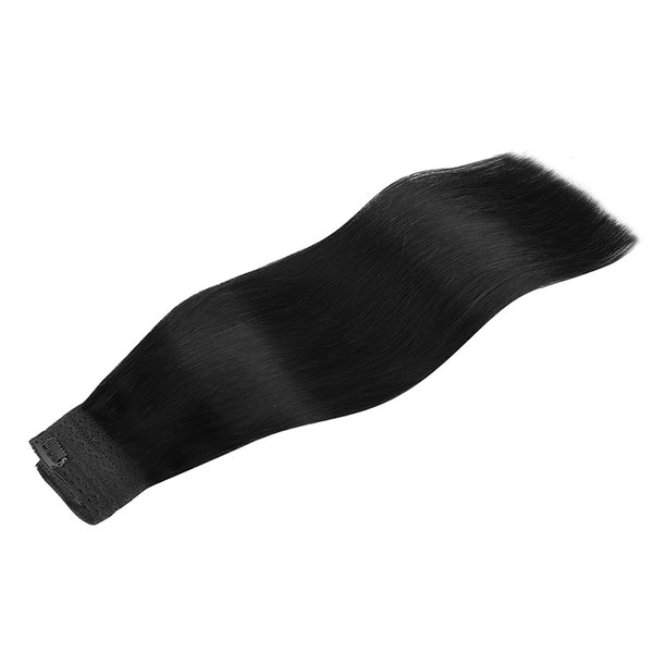 Jet Black (1) Wire Hair Extensions (2 Extra Clip Wefts)