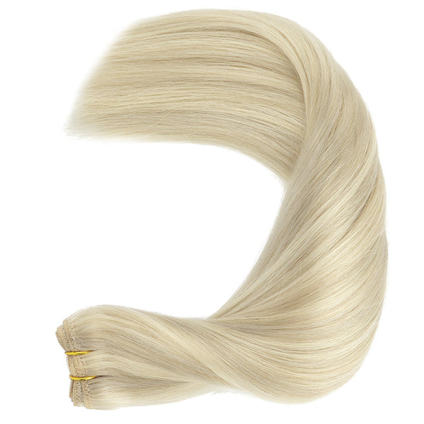 Ash Blonde Highlighted Platinum Blonde (17A/60A) Sew in Hair Extensions