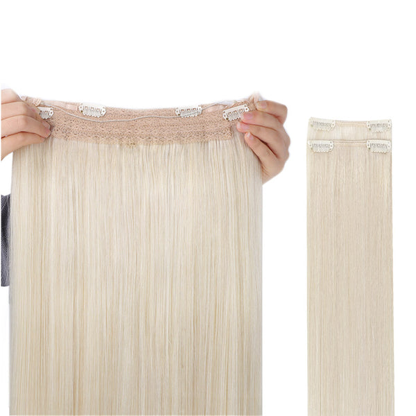 Platinum Blonde (60A) Wire Hair Extensions (2 Extra Clip Wefts)