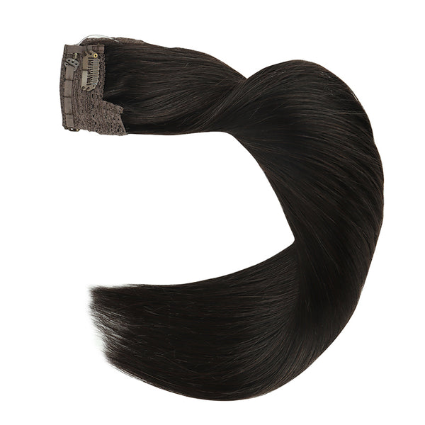 Natural Black (1B) Wire Hair Extensions (2 Extra Clip Wefts)