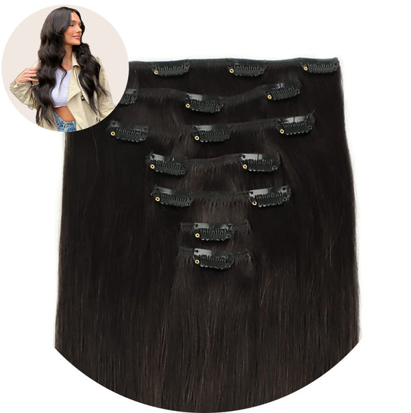 Dark Brown (2) Classic Clip in Hair Extensions (120g)