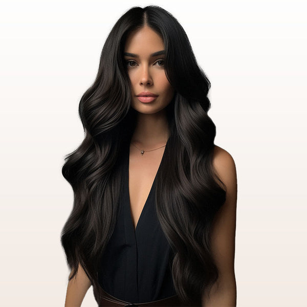 Natural Black (1B) Clip in Hair Extensions (150g)