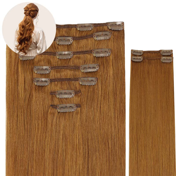 Auburn Ginger (30) Clip in Hair Extensions (150g)