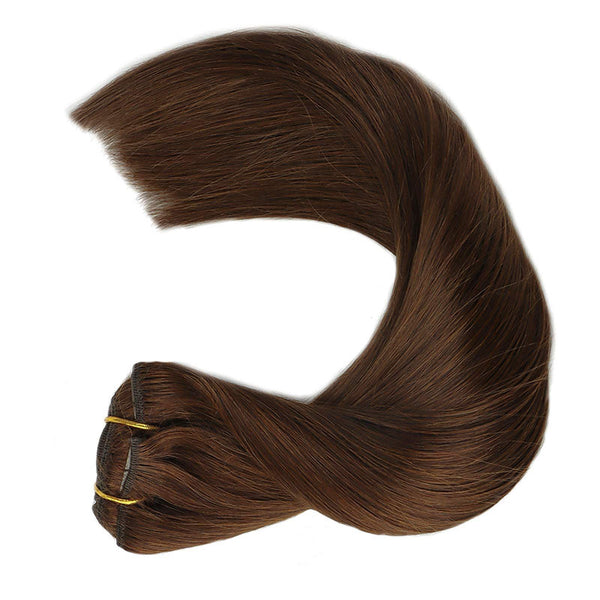 Chocolate Brown (4A) Clip in Hair Extensions (150g)