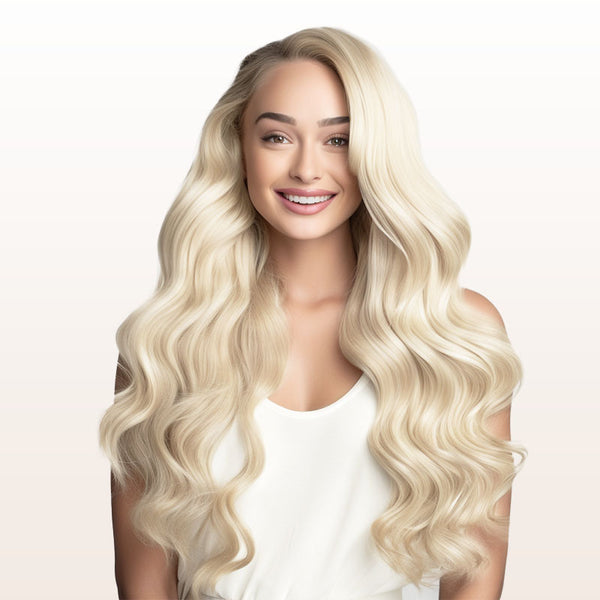 Platinum Blonde (60A) Clip in Hair Extensions (150g)